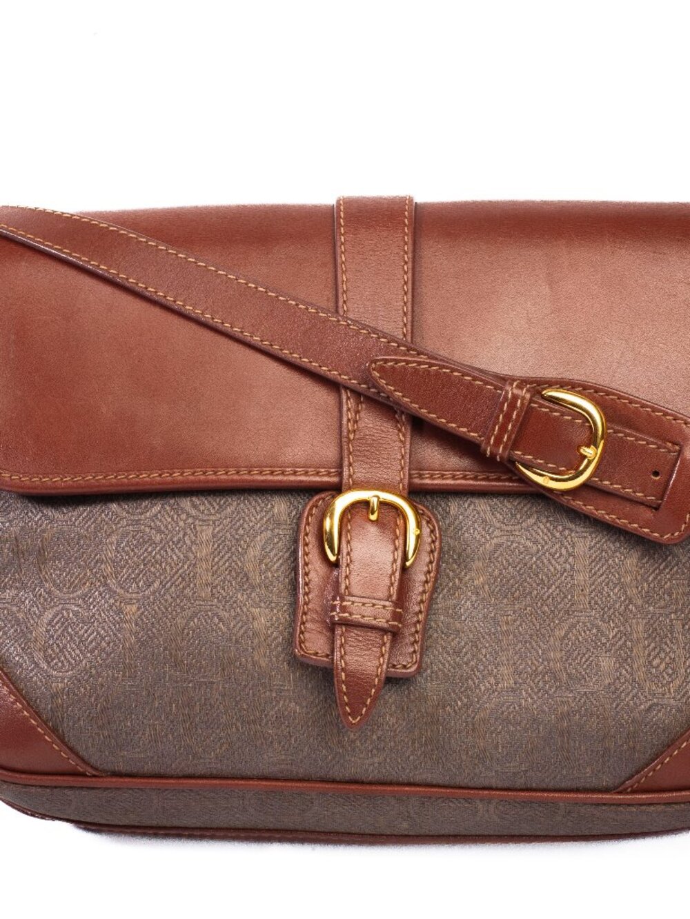 Authentic Vintage Gucci Brown Monogram Messenger Bag
